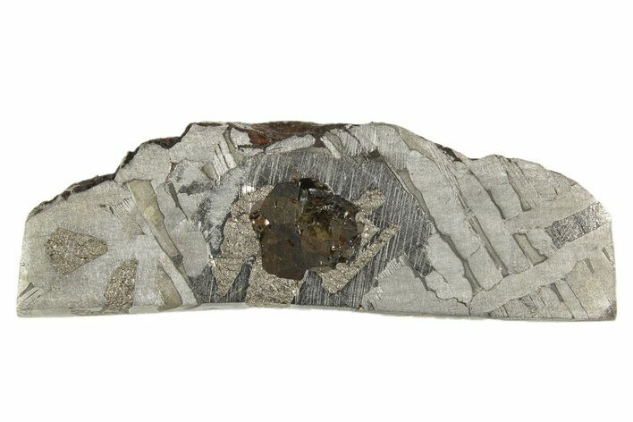 Etched Seymchan Meteorite Slice ( g) - Russia #313181